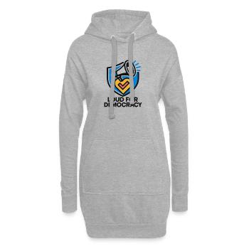 Loud for Democracy - Hoodie-Kleid - Grau meliert - Vorne