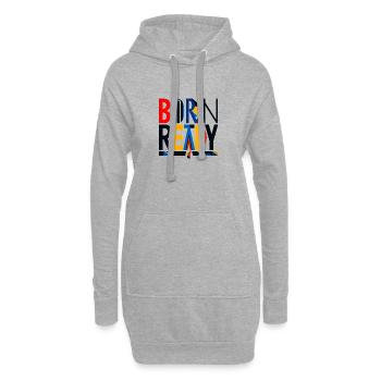 Geprägt durch Stärke und Klarheit - Hoodie-Kleid - Grau meliert - Vorne