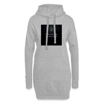 Ce n’est pas moi qui me réveille - c’est toi qui m’appelles - Sweat-shirt à capuche long Femme - gris chiné - Devant