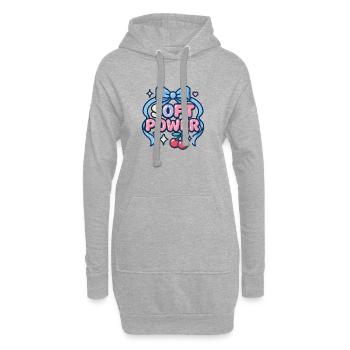 Soft Power – Kawaii Schleife - Hoodie-Kleid - Grau meliert - Vorne