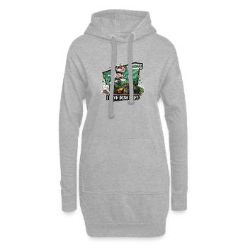 Vache irlandaise avec tracteur vert - Sweat-shirt à capuche long Femme - gris chiné - Devant