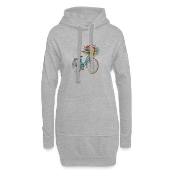 Fahrrad - Hoodie-Kleid - Grau meliert - Vorne