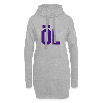 Abstract Geometric Pattern Design - Hoodie Dress - heather grey - Front