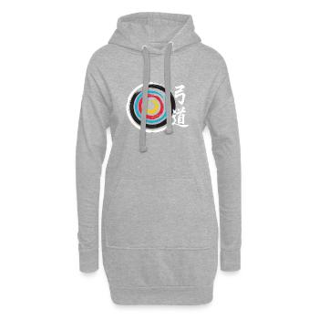 Tir à l’arc | Voie de l’arc - Sweat-shirt à capuche long Femme - gris chiné - Devant