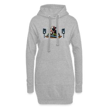DJ Cowspin - Sweat-shirt à capuche long Femme - gris chiné - Devant