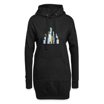 Centre-ville - Sweat-shirt à capuche long Femme - noir - Devant