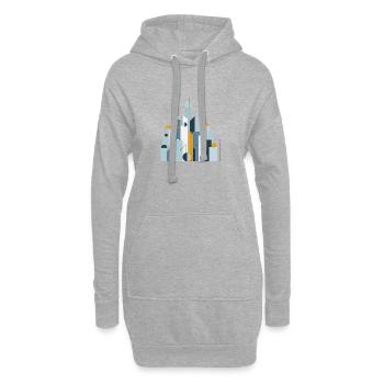 City - Hoodie-Kleid - Grau meliert - Vorne