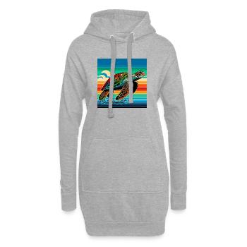 Schildkröte - Hoodie-Kleid - Grau meliert - Vorne