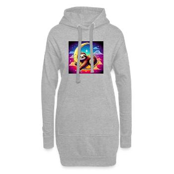 paresse - Sweat-shirt à capuche long Femme - gris chiné - Devant