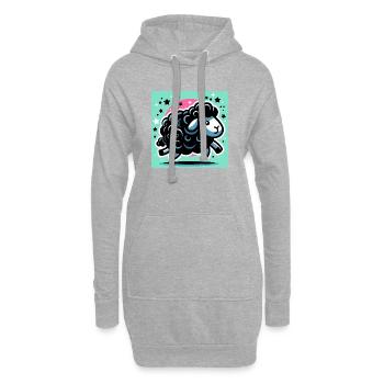 Schwarzes Schaf - Hoodie-Kleid - Grau meliert - Vorne