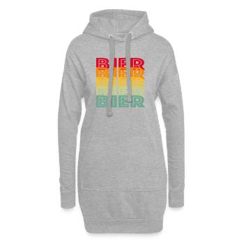 Retro Bier Design - Bierliebhaber  - Hoodie-Kleid - Grau meliert - Vorne