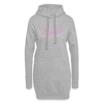 Année néon 2026 - Sweat-shirt à capuche long Femme - gris chiné - Devant