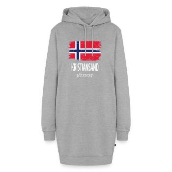 Kristiansand - Sweat-shirt à capuche long Femme - gris chiné - Devant