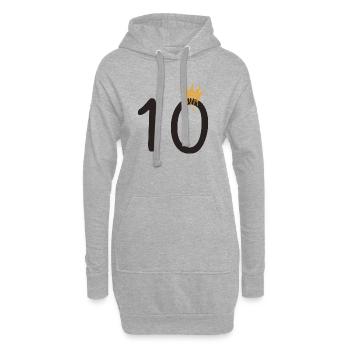 10 - Hoodie-Kleid - Grau meliert - Vorne