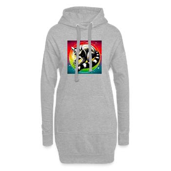 Lemur - Hoodie Dress - heather grey - Front