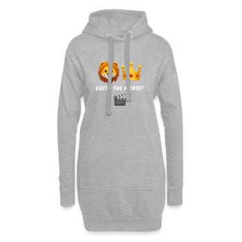 Löwen- und Kronen-Ratespiel - Hoodie-Kleid - Grau meliert - Vorne