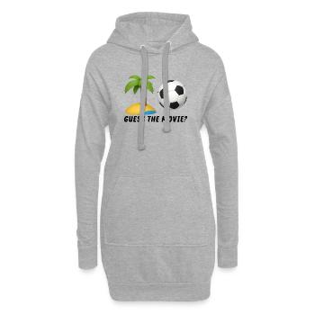 Environnement estival de palmiers et conception de football - Sweat-shirt à capuche long Femme - gris chiné - Devant