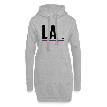 Los Angeles – Chemise streetwear de la côte ouest - Sweat-shirt à capuche long Femme - gris chiné - Devant