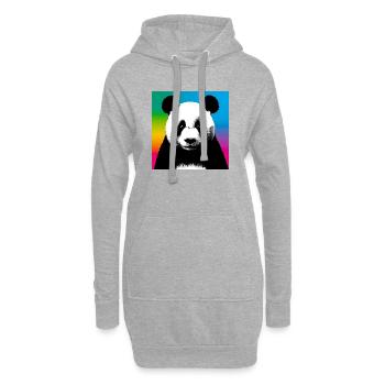 Panda - Hoodie-Kleid - Grau meliert - Vorne