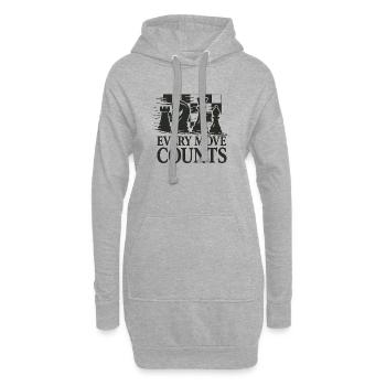 Œuvres d’art stratégiques d’échecs - Sweat-shirt à capuche long Femme - gris chiné - Devant