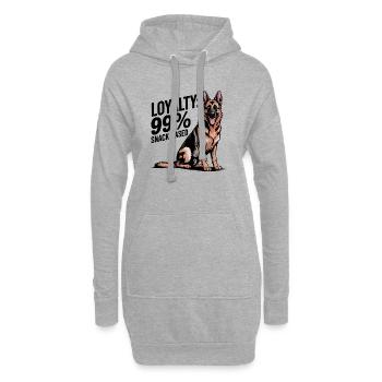 Deutscher Schäferhund Kunst - Hoodie-Kleid - Grau meliert - Vorne