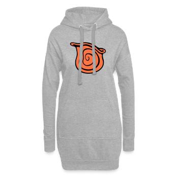 Schneckenhaus Schnecke Insekt Haus Spirale Cool - Hoodie-Kleid - Grau meliert - Vorne
