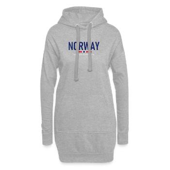 Norvège - Norvège - Norvège - Drapeau - Scandinavie - Sweat-shirt à capuche long Femme - gris chiné - Devant