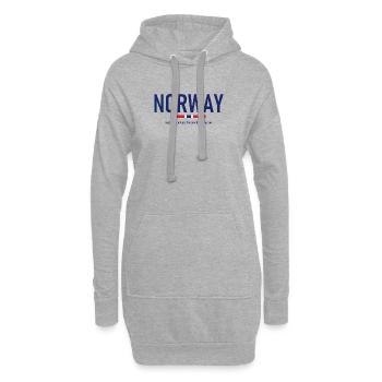 Norvège - Norvège - Norvège - Drapeau - Scandinavie - Sweat-shirt à capuche long Femme - gris chiné - Devant