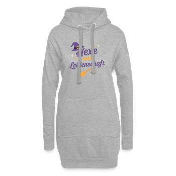 Hexe aus Leidenschaft - Hoodie-Kleid - Grau meliert - Vorne
