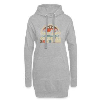 2008 Vintage Rétro Cadeau d’anniversaire - Sweat-shirt à capuche long Femme - gris chiné - Devant