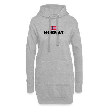 Norvège - Norvège - Norvège - Drapeau - Scandinavie - Sweat-shirt à capuche long Femme - gris chiné - Devant