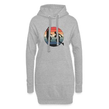 Basketball - den ganzen Tag spielen - Hoodie-Kleid - Grau meliert - Vorne