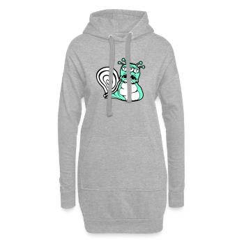 escargot extraterrestre monstre Halloween extraterrestre - Sweat-shirt à capuche long Femme - gris chiné - Devant