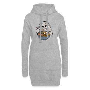 Ramen-Robbe - Hoodie-Kleid - Grau meliert - Vorne