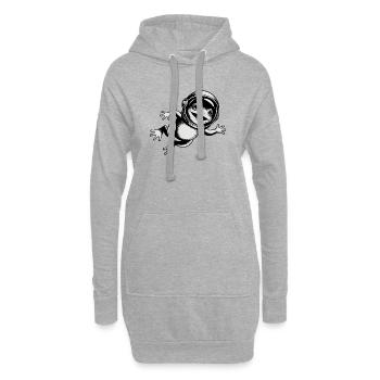 Grenouille dans l'espace - Logo Cool Astonomy - Sweat-shirt à capuche long Femme - gris chiné - Devant