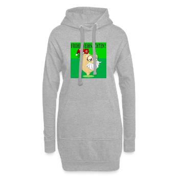 FROHE WEIHNACHTEN KICHERERBSE WEIHNACHTSMANN - Hoodie-Kleid - Grau meliert - Vorne