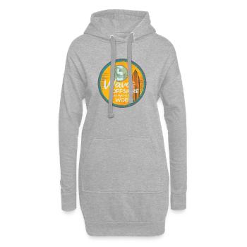Surf-Wellen Offshore Design - Hoodie-Kleid - Grau meliert - Vorne