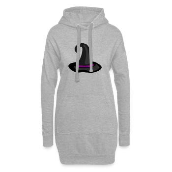 Magische Hexenhut Illustration - Hoodie-Kleid - Grau meliert - Vorne