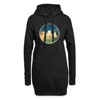 Freunde fürs Leben - Hoodie-Kleid - Schwarz - Vorne