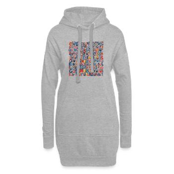 Eulen VIAIT1 - Hoodie-Kleid - Grau meliert - Vorne