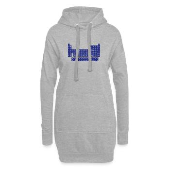 Das Periodensystem der Elemente - Hoodie-Kleid - Grau meliert - Vorne