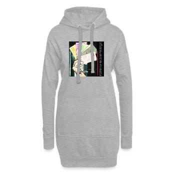 Bunte Geldscheine mit Street Art Flair - Hoodie-Kleid - Grau meliert - Vorne