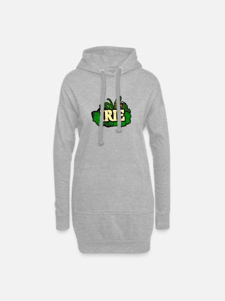 Reggae Irie - Sweat-shirt à capuche long Femme - gris chiné