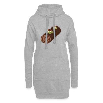 Bûche De Noël - Hoodie-Kleid - Grau meliert - Vorne