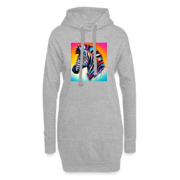 Zebra - Hoodie-Kleid - Grau meliert - Vorne