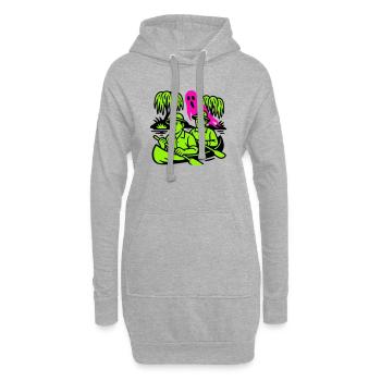 Spuk im Urwald - Hoodie-Kleid - Grau meliert - Vorne