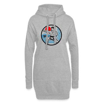 Karaté Nature - Sweat-shirt à capuche long Femme - gris chiné - Devant