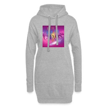 Kosmische Offenbarung mit Chaos-Motiv - Hoodie-Kleid - Grau meliert - Vorne