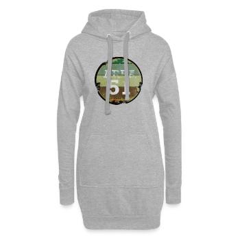 Vintage-Bereich 51 - Hoodie-Kleid - Grau meliert - Vorne