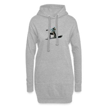 Snowboarding - Hoodie-Kleid - Grau meliert - Vorne